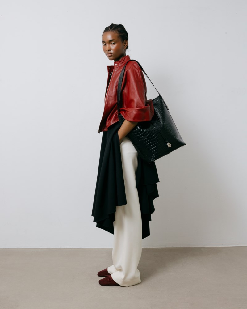 Väska bucket bag mocha/gold smooth 12