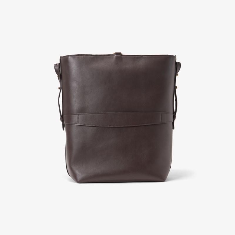 Väska bucket bag mocha/gold smooth 2