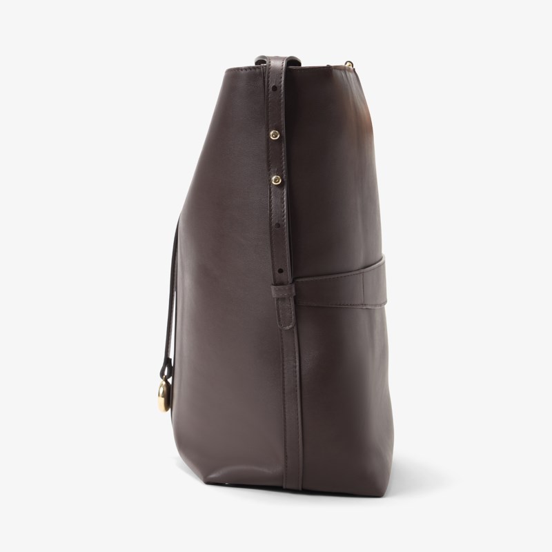 Väska bucket bag mocha/gold smooth 3
