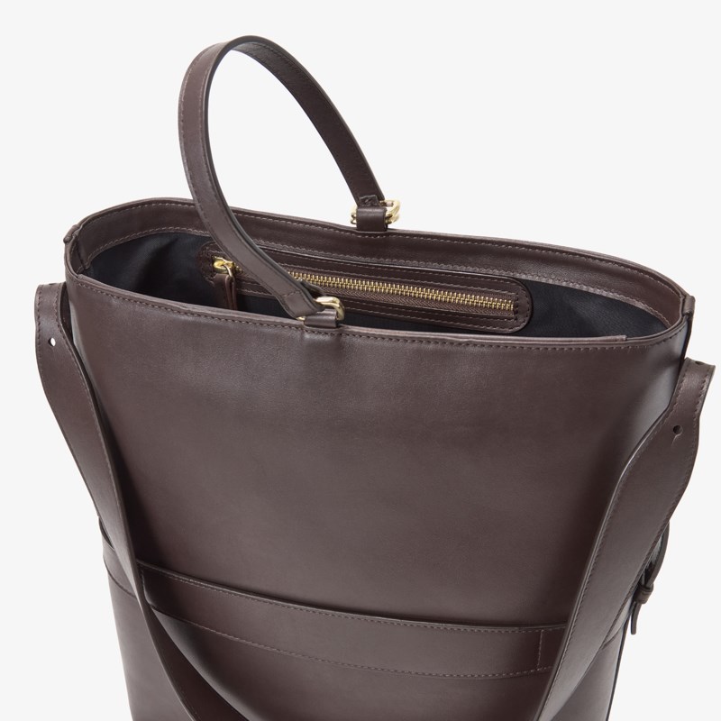 Väska bucket bag mocha/gold smooth 6