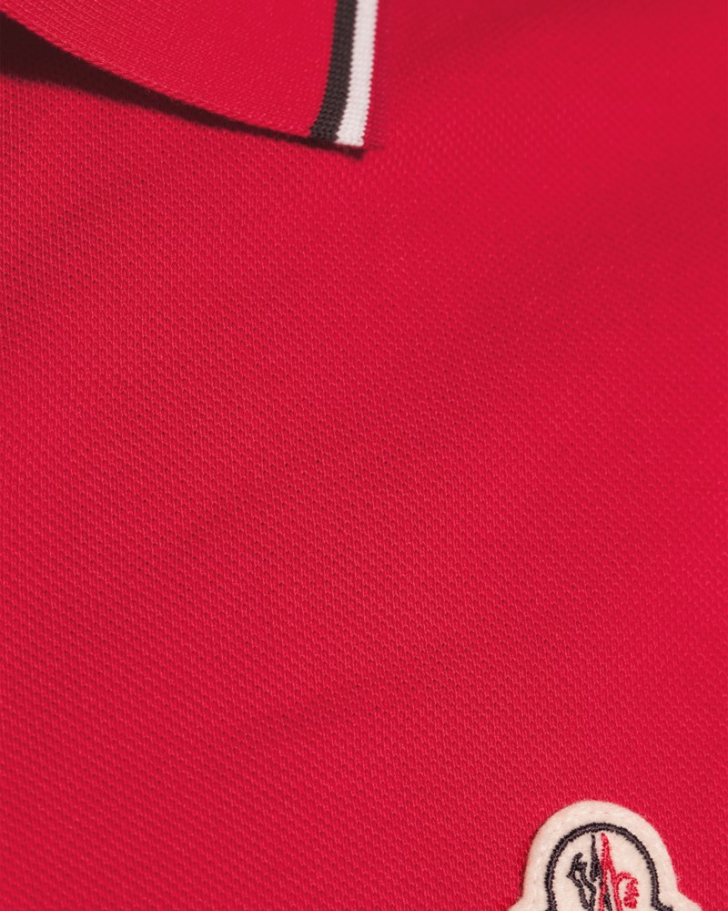 Kortärmad piké logo vit 5