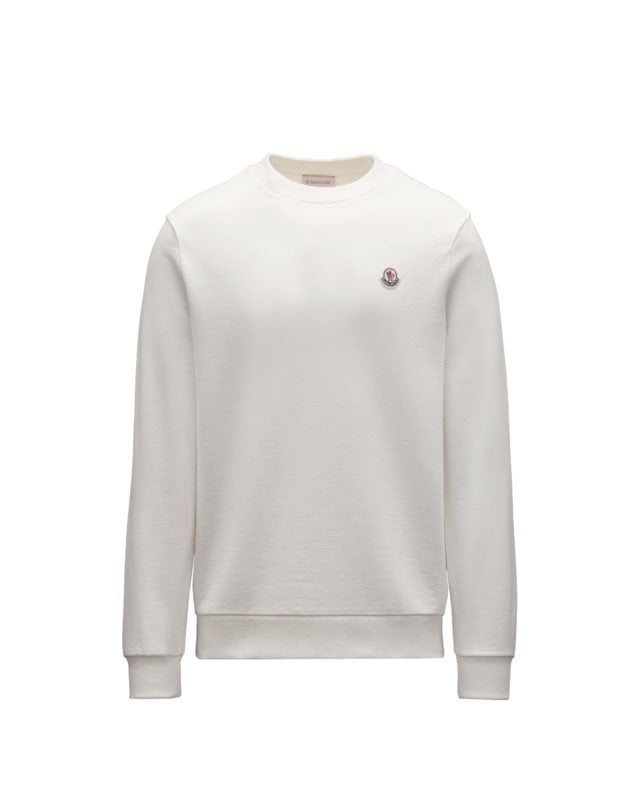 Moncler Sweatshirt logo patch snow white NK