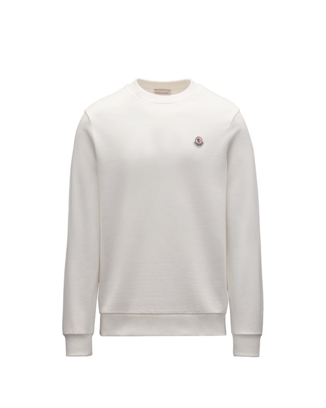 Moncler Sweatshirt logo patch snow white NK