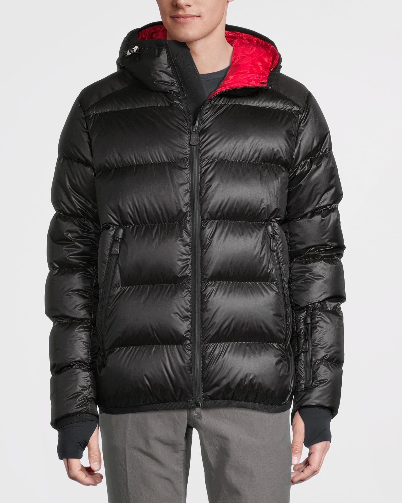 moncler matte black jacket