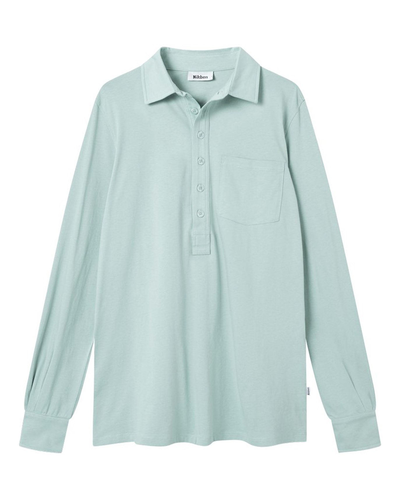 Jersey studio långärmad skjorta turkos