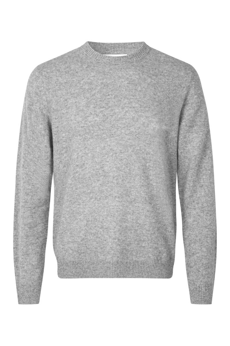 Tröja nobis crew neck grey melange 1