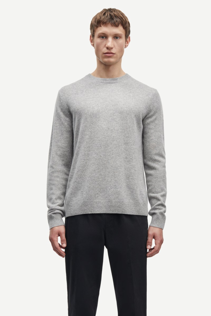 Tröja nobis crew neck grey melange 2