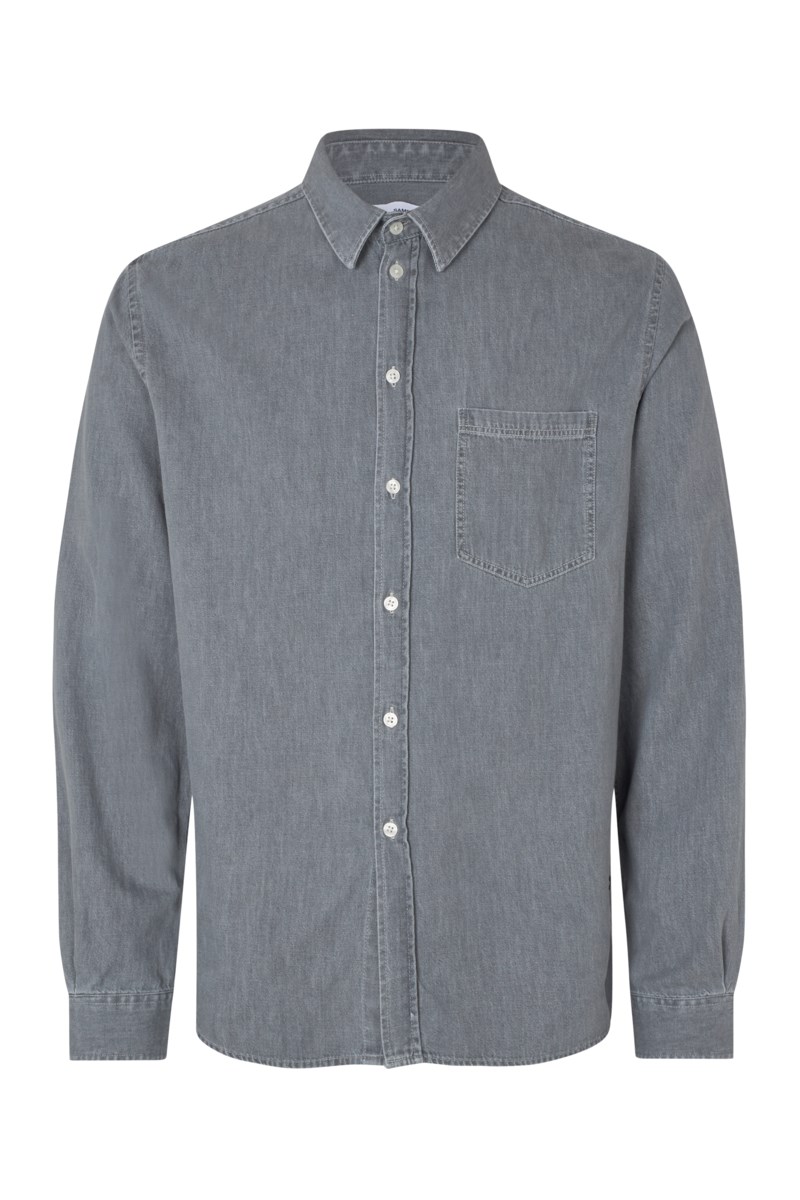 Skjorta saryan p light grey chambray 1