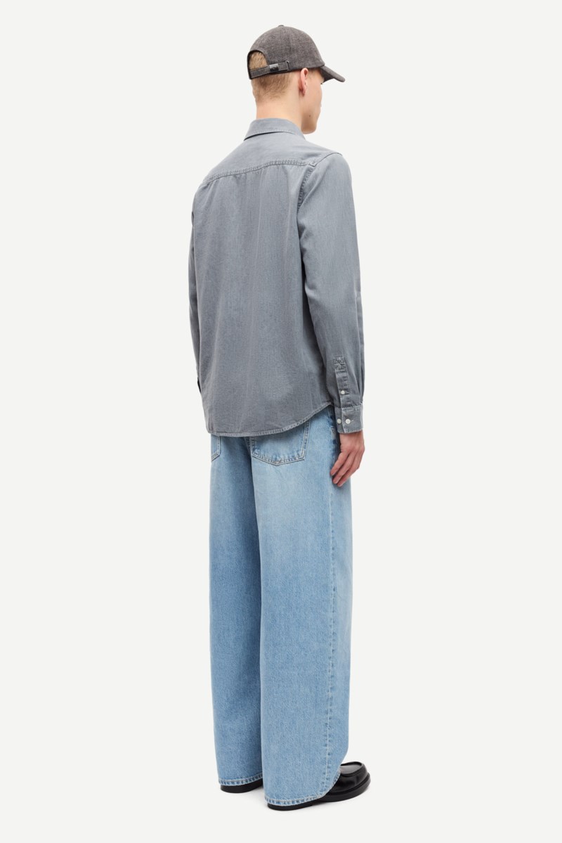 Skjorta saryan p light grey chambray 3