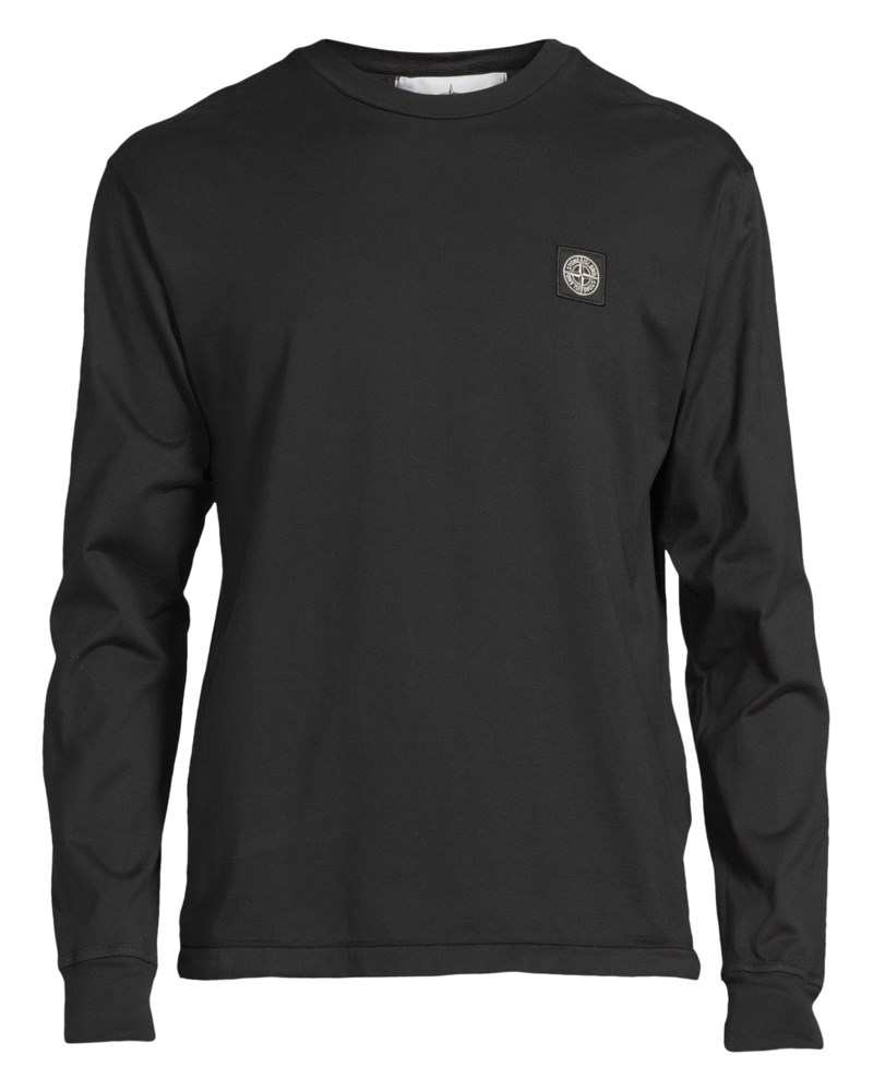 Långärmad t-shirt kompasslogo black 1