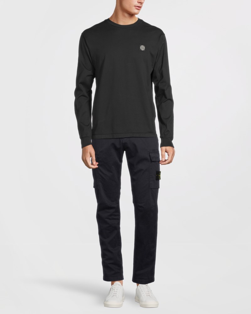 Långärmad t-shirt kompasslogo black 2