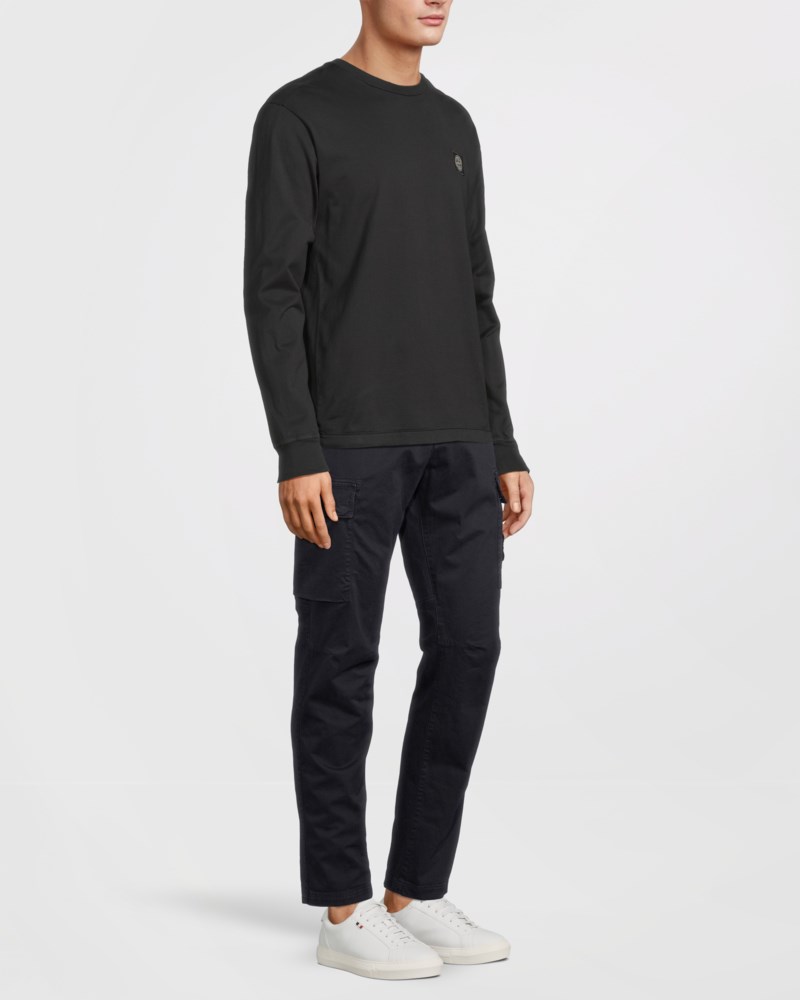 Långärmad t-shirt kompasslogo black 3