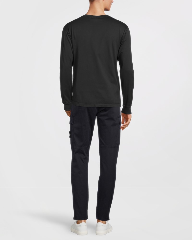 Långärmad t-shirt kompasslogo black 4