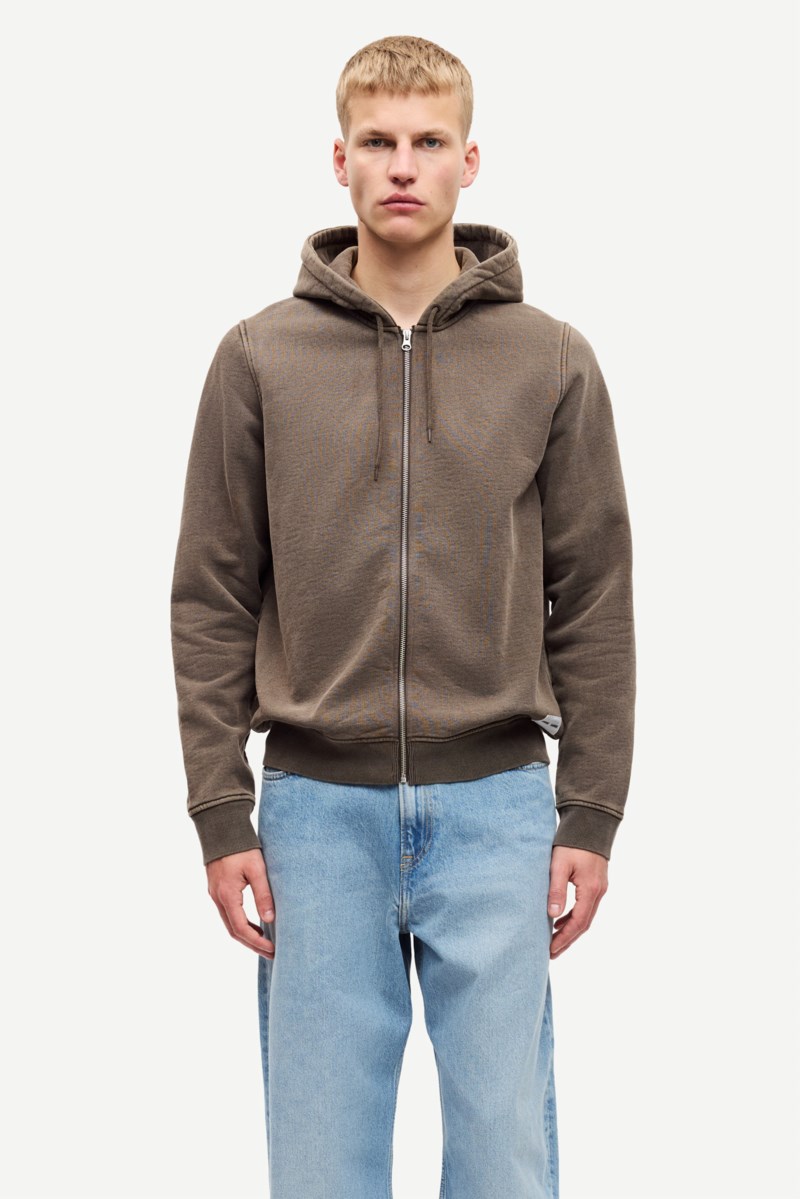 Hoodie sapiet zip turkish coffee 2