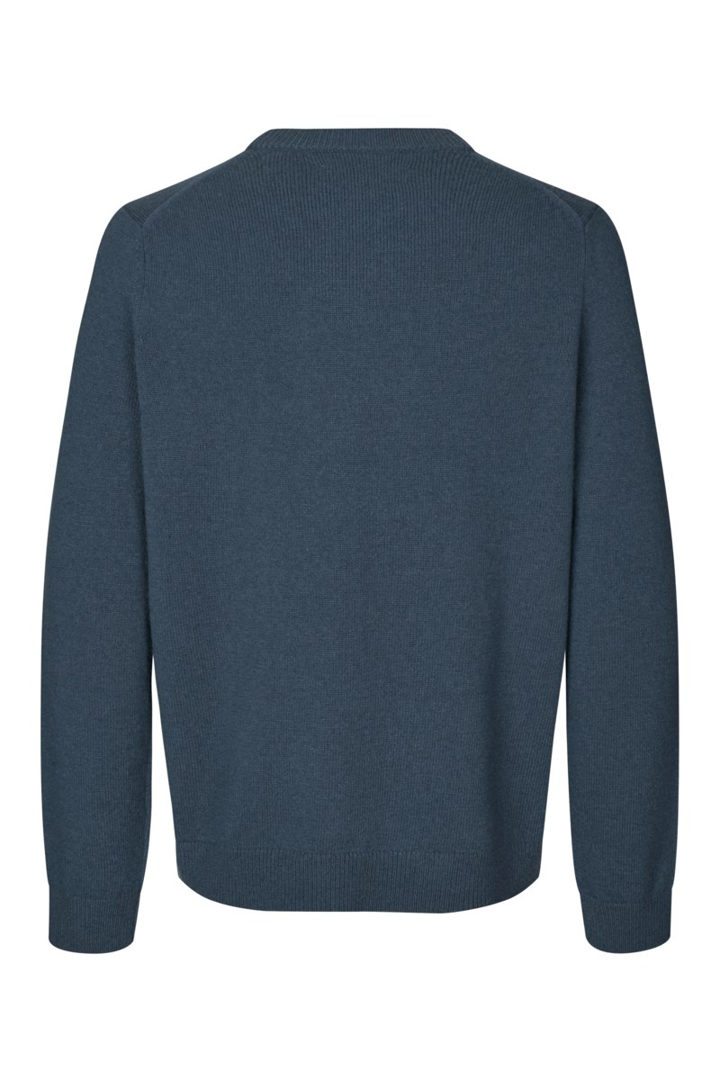 Stickad tröja sapatrik midnight navy 4