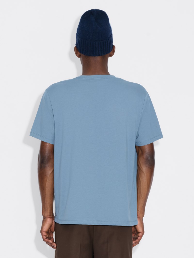 T-shirt m. regular blue 5