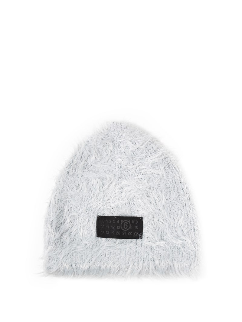 Mössa faux fur light grey 1