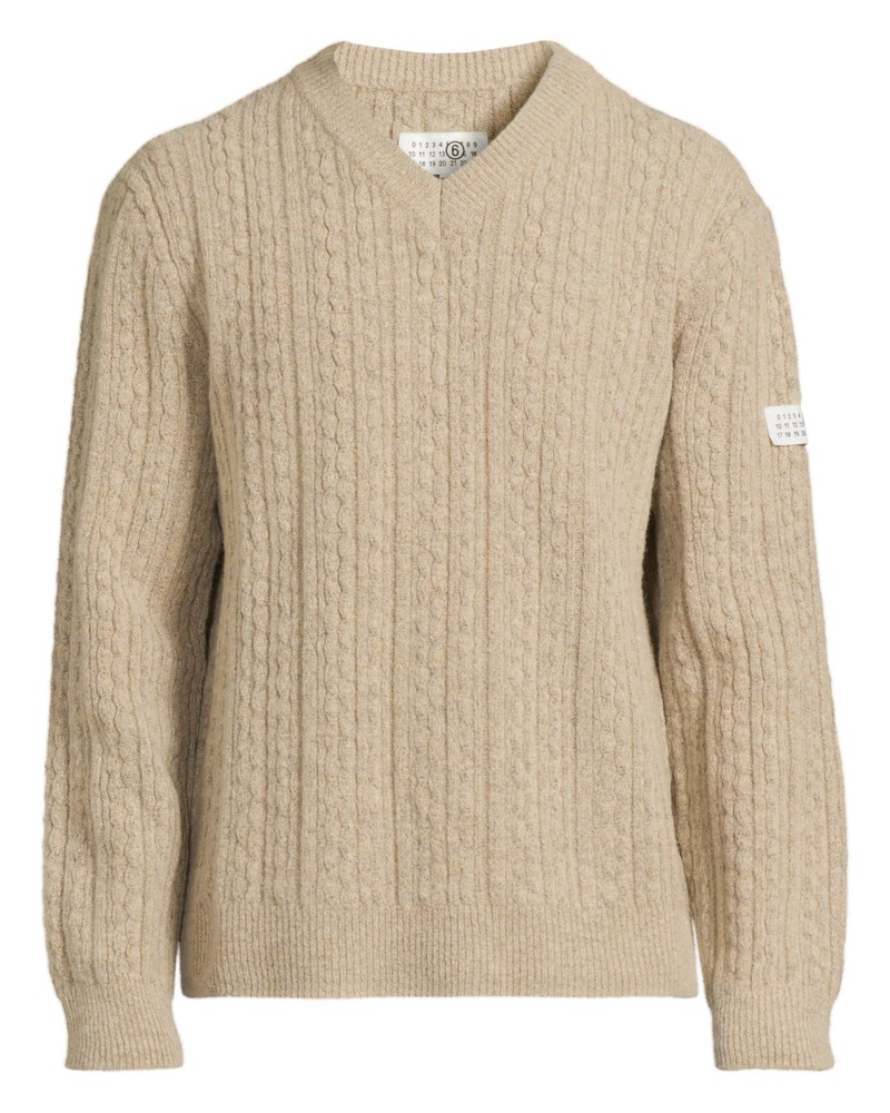 Tröja v-neck beige 1