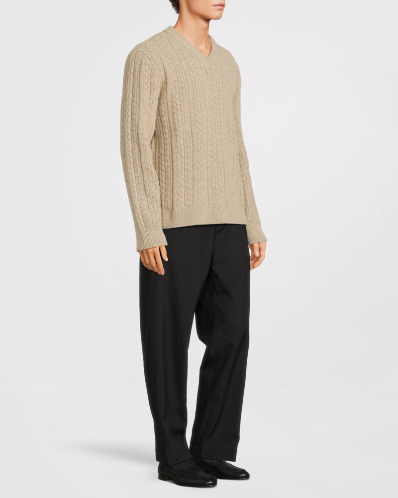 Tröja v-neck beige 3