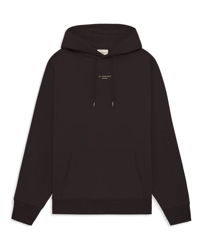 Hoodie slogan classique dark brown 1