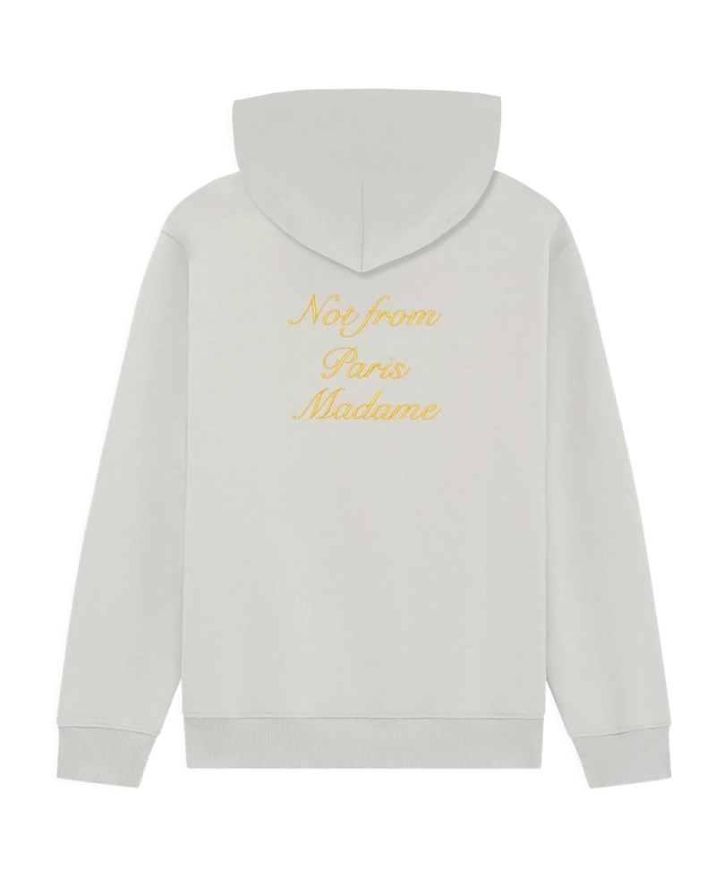 Hoodie slogan calligraphie heather grey 3