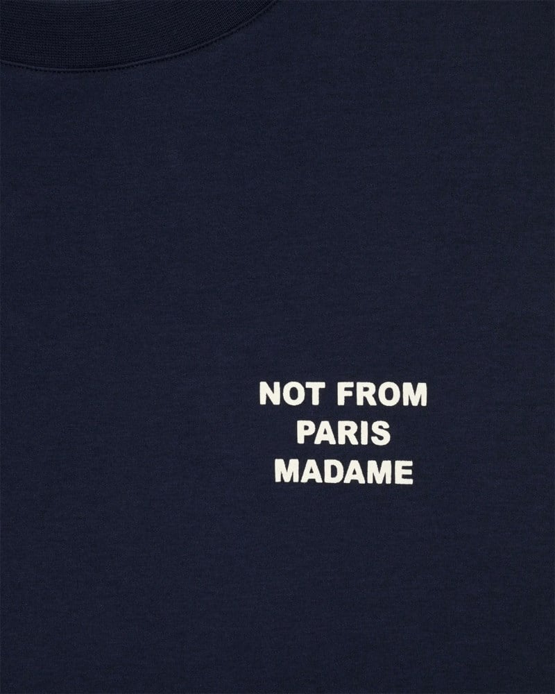 T-shirt slogan l/s navy 2