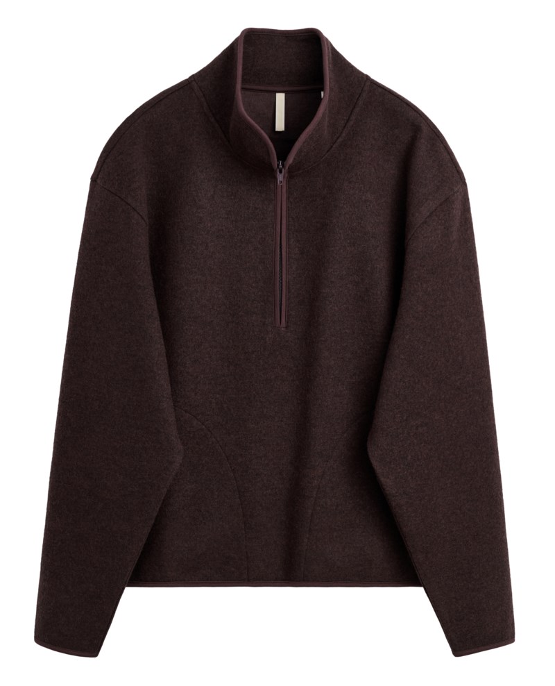 Sweatshirt wool half-zip navy 1