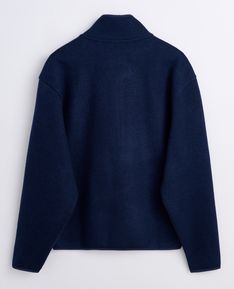 Sweatshirt wool half-zip navy 2