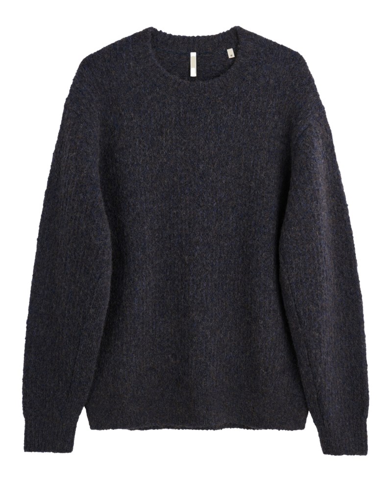 Stickad tröja yak dirty navy 1