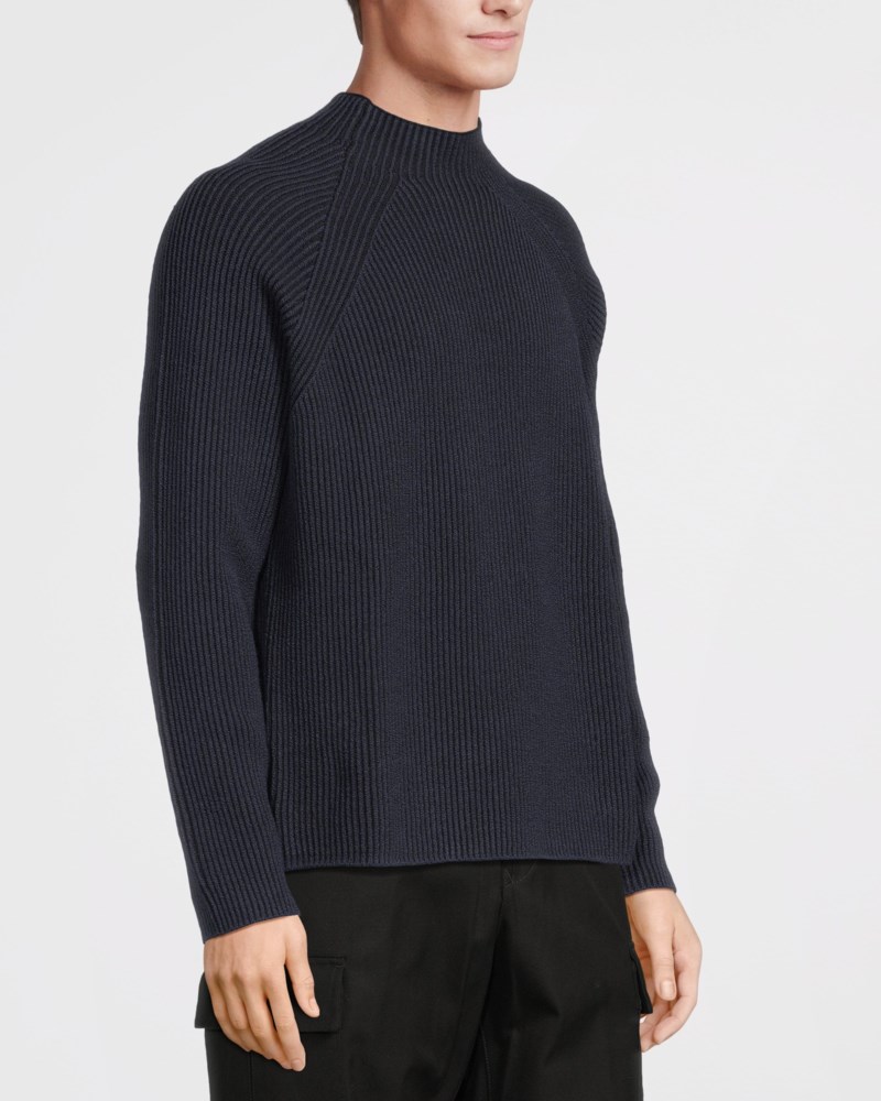 Stickad tröja vanisé navy blue 3