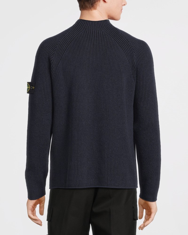 Stickad tröja vanisé navy blue 4