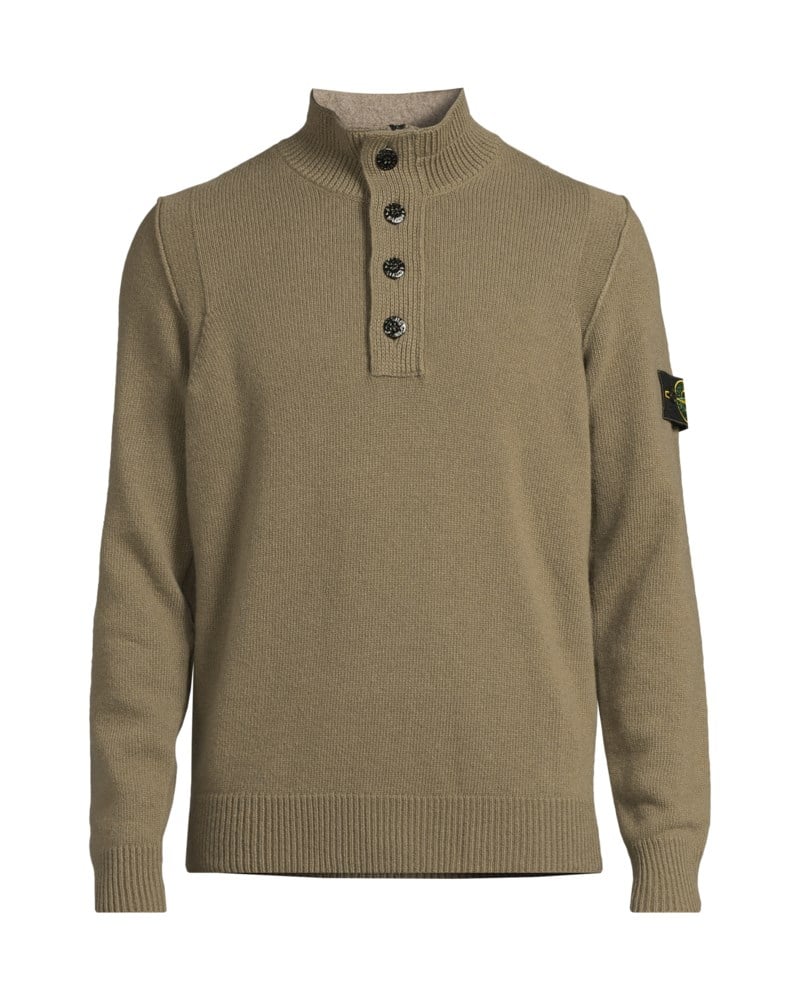 Stickad tröja half-zip