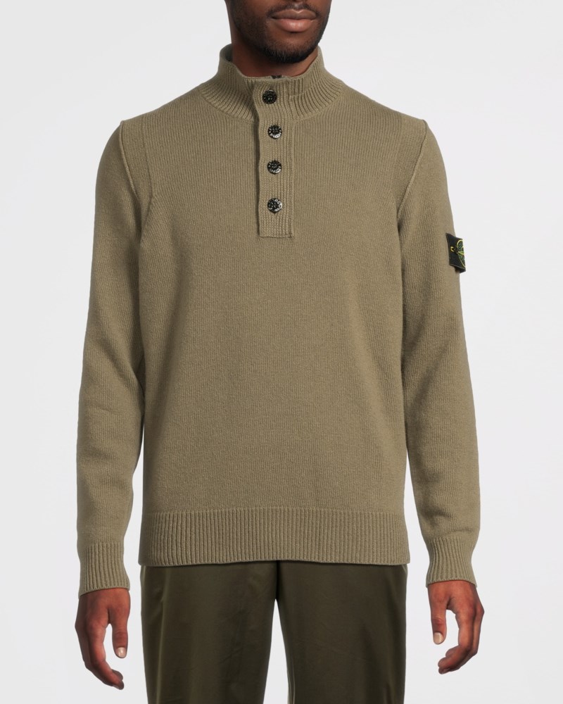 Stone Island Stickad tröja half-zip herr – bild 2
