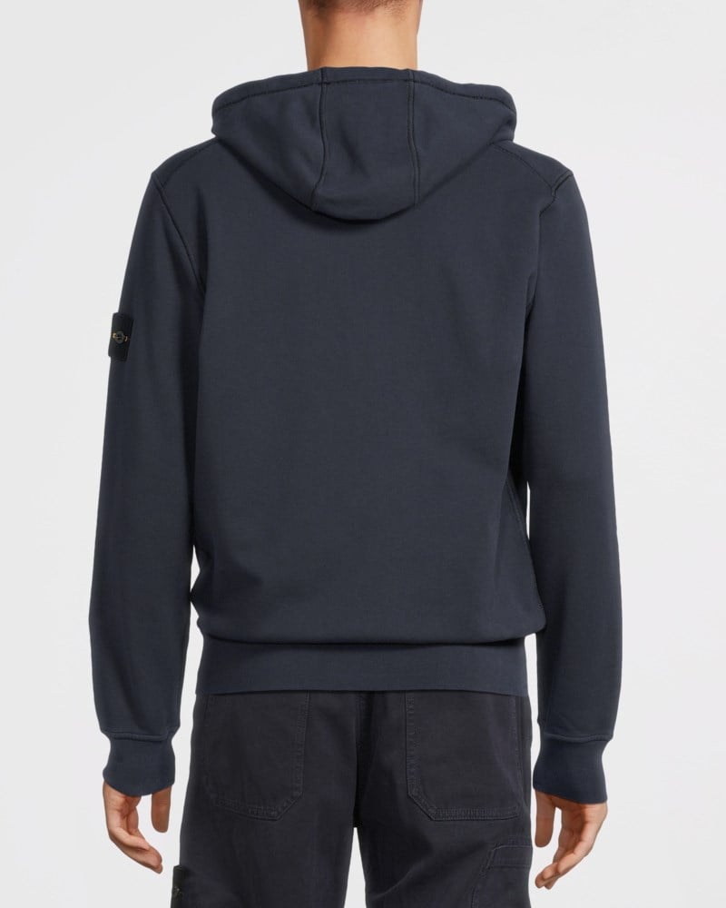 Hoodie cotton fleece navy blue 4