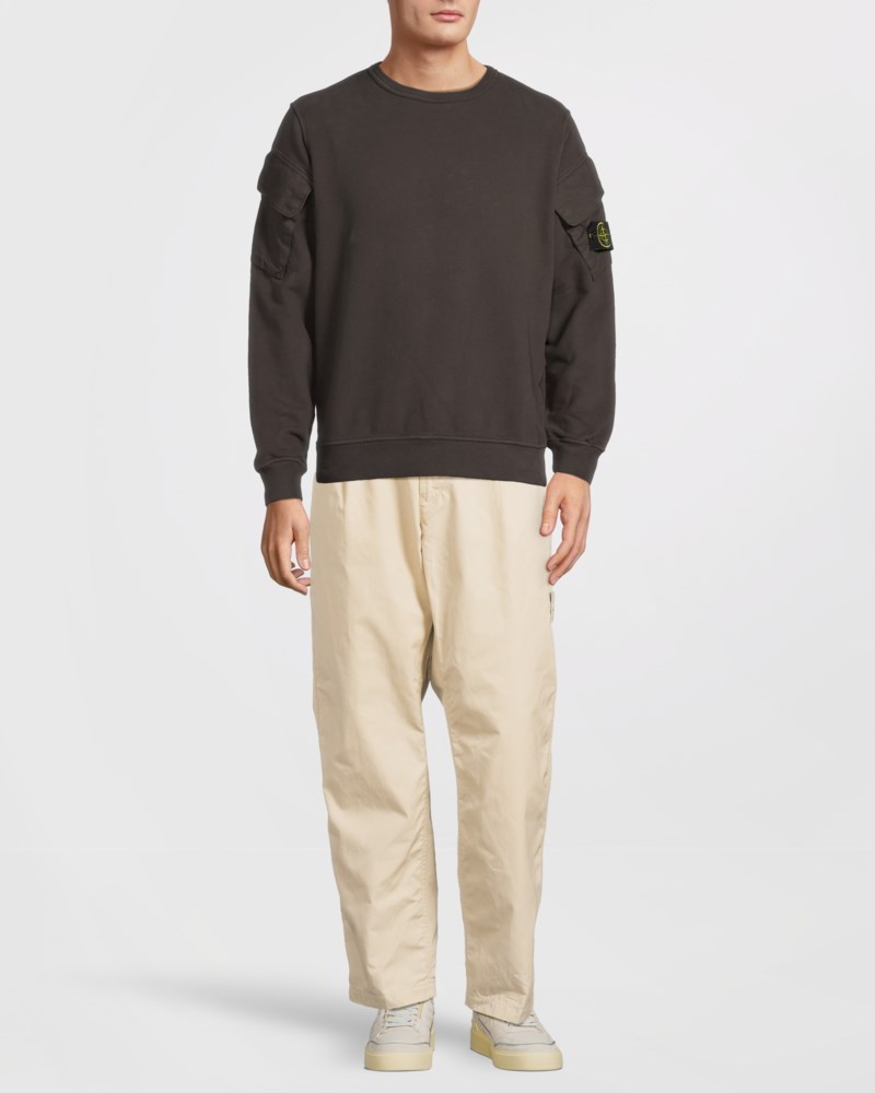 Sweatshirt brushed cotton fleece navy blue 2