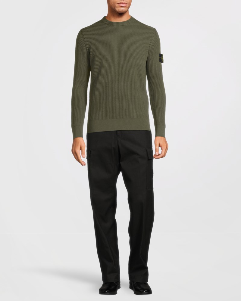 Stickad tröja rib dark gray 2