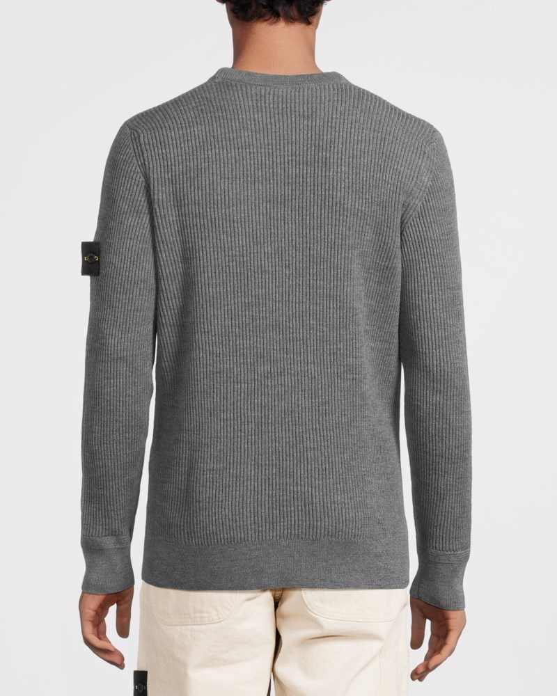 Stickad tröja rib dark gray 4