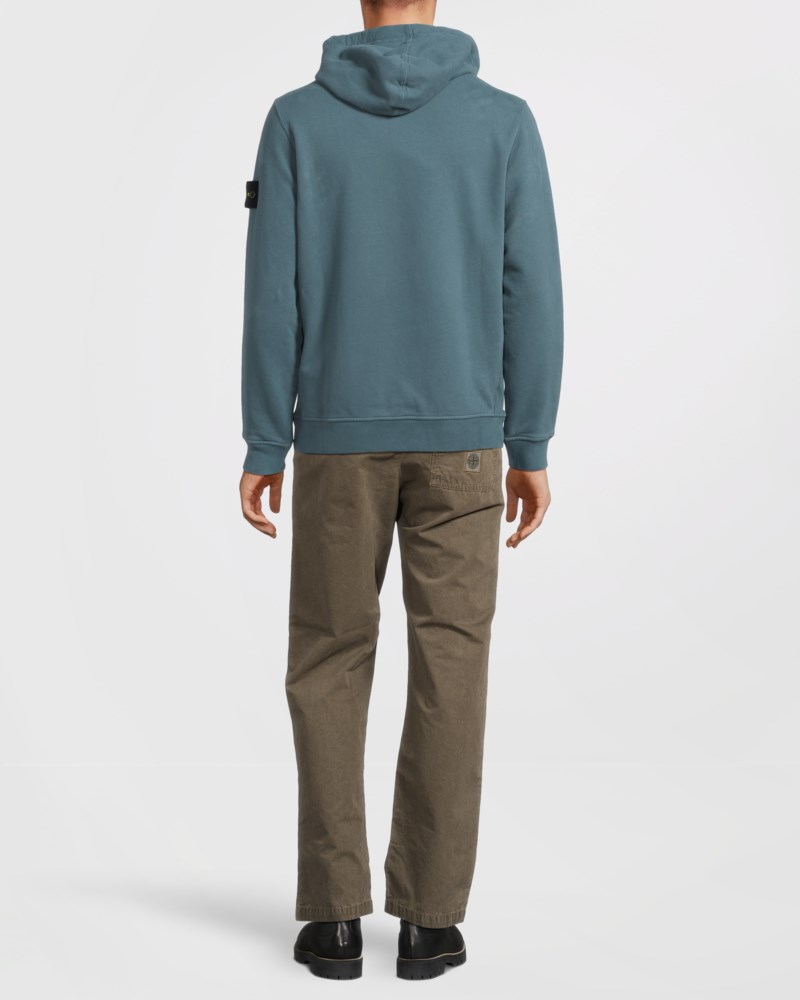 Hoodie brushed fleece dark green 4