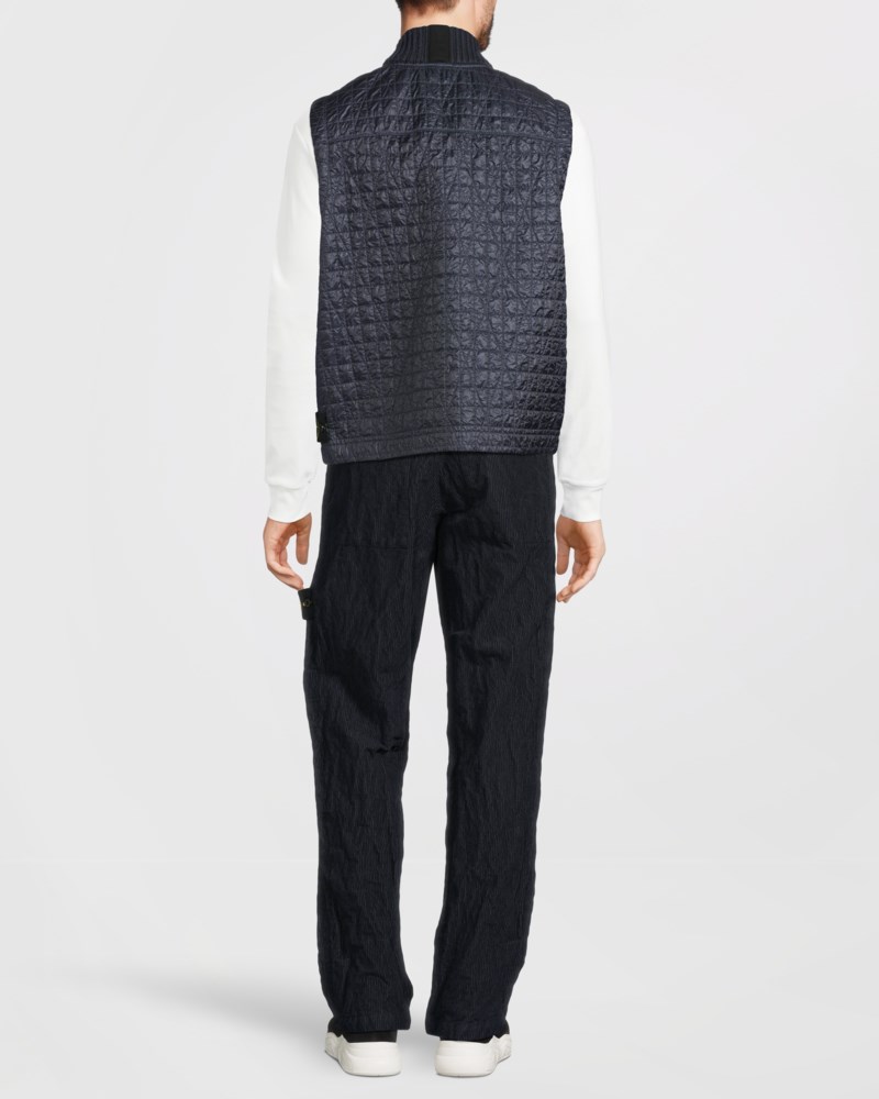 Väst crinkle reps quilted dark blue 4