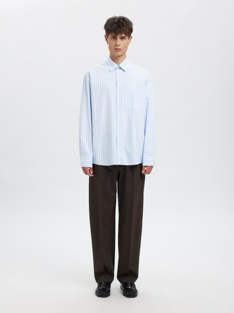 Skjorta anraslund dobby cashmere blue 2