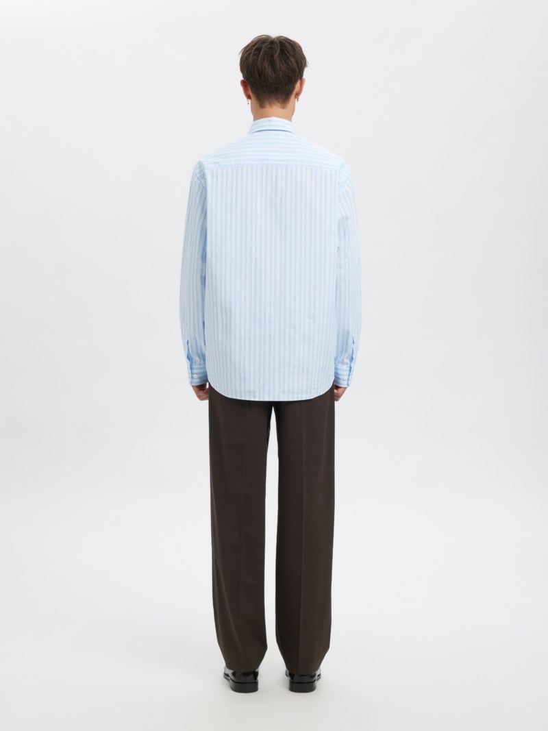 Skjorta anraslund dobby cashmere blue 5