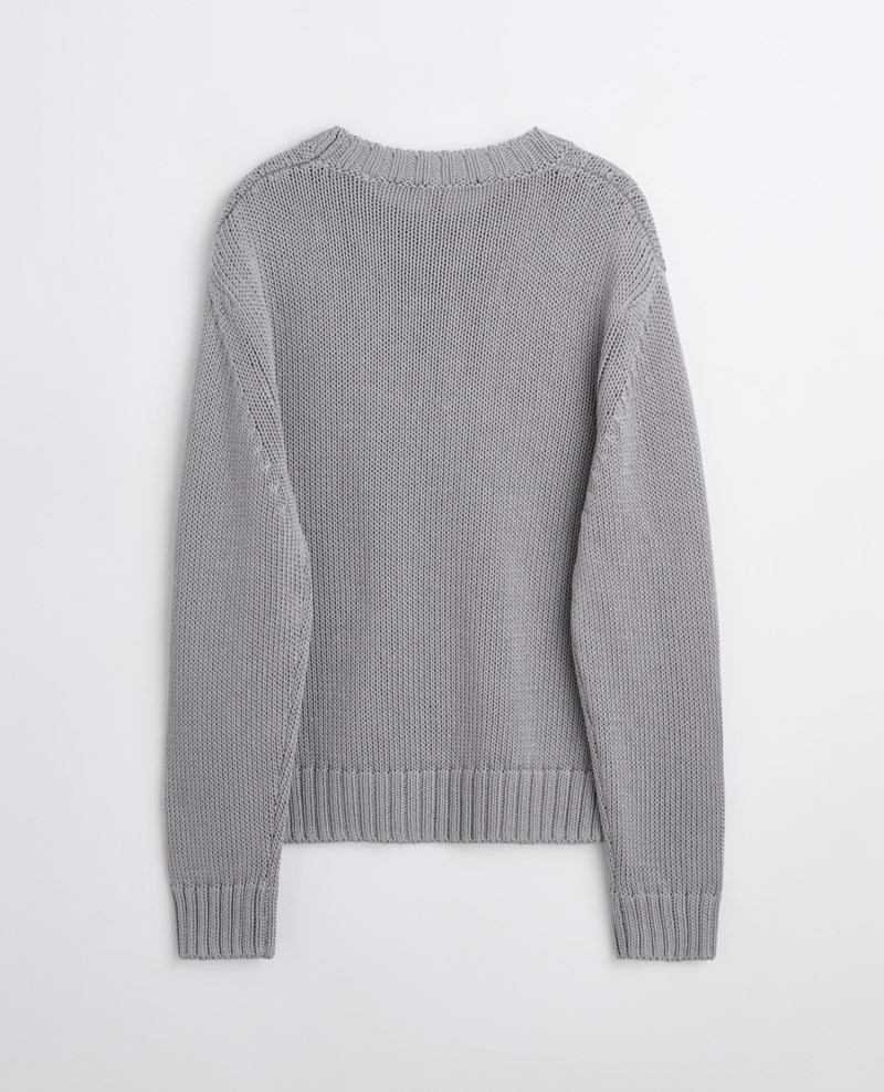 Tröja frederik cotton grey melange 2