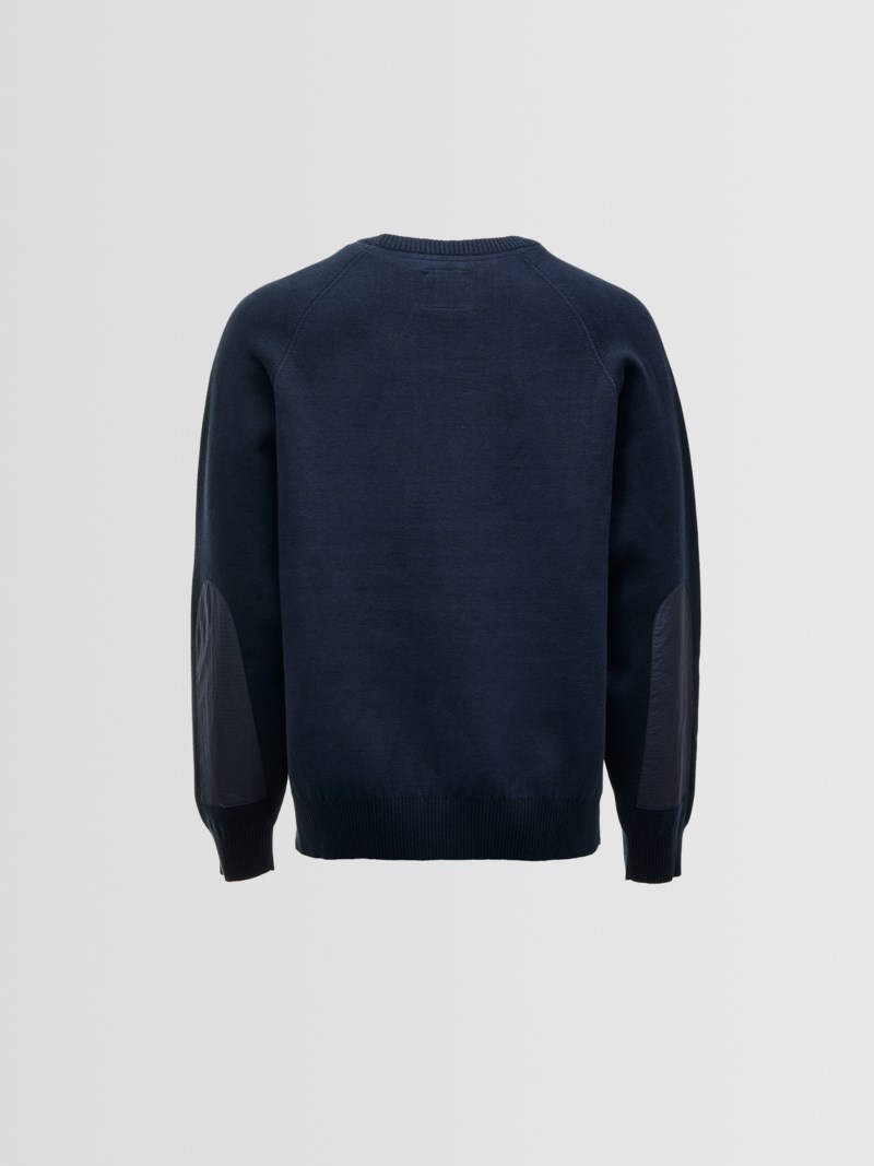 Tröja tenby cotton knit marin 2