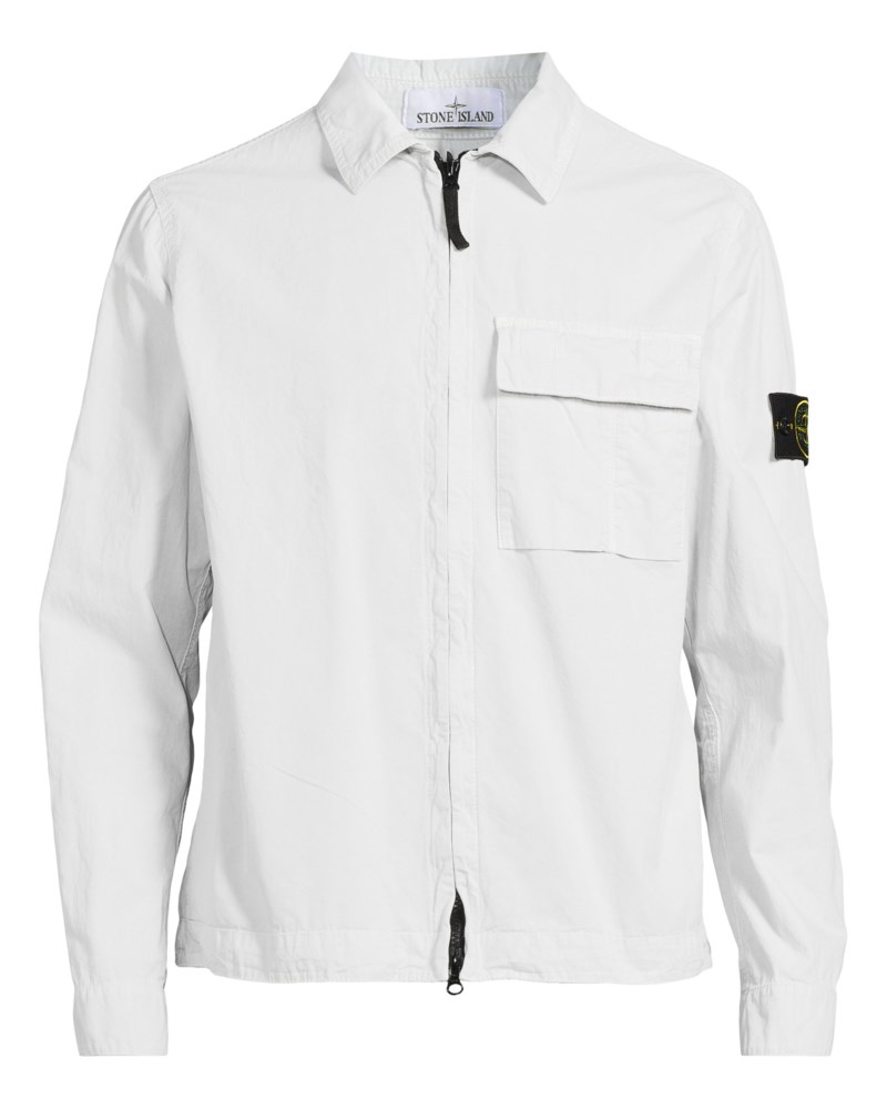 Overshirt brushed cotton canvas 'old' effect 1