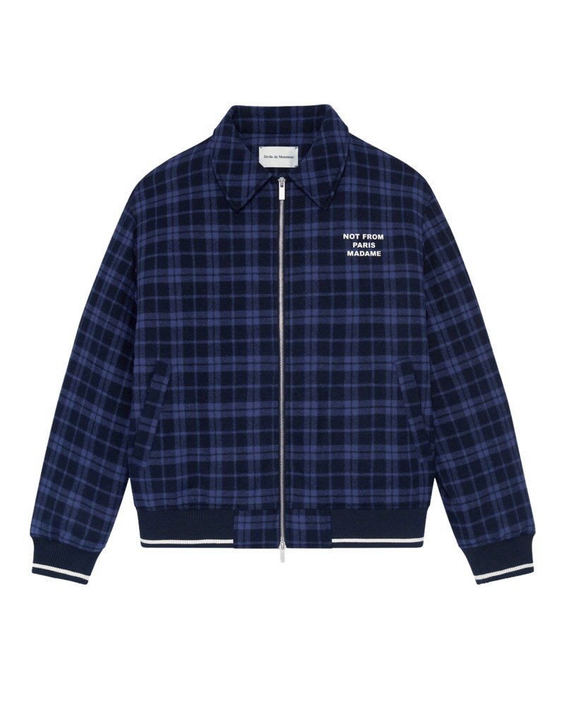 Jacka check flannel with slogan