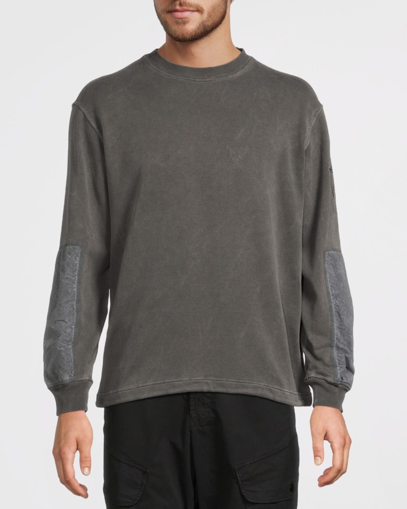 Stone Island Sweatshirt 6100033 uneve pigment dyed vanisé cotton jersey herr – bild 2
