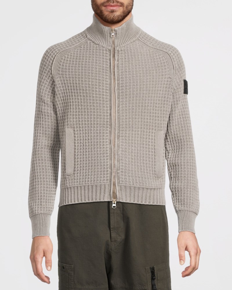 Stone Island Cardigan 5100034 mineral dyed regenerated cotton herr – bild 2