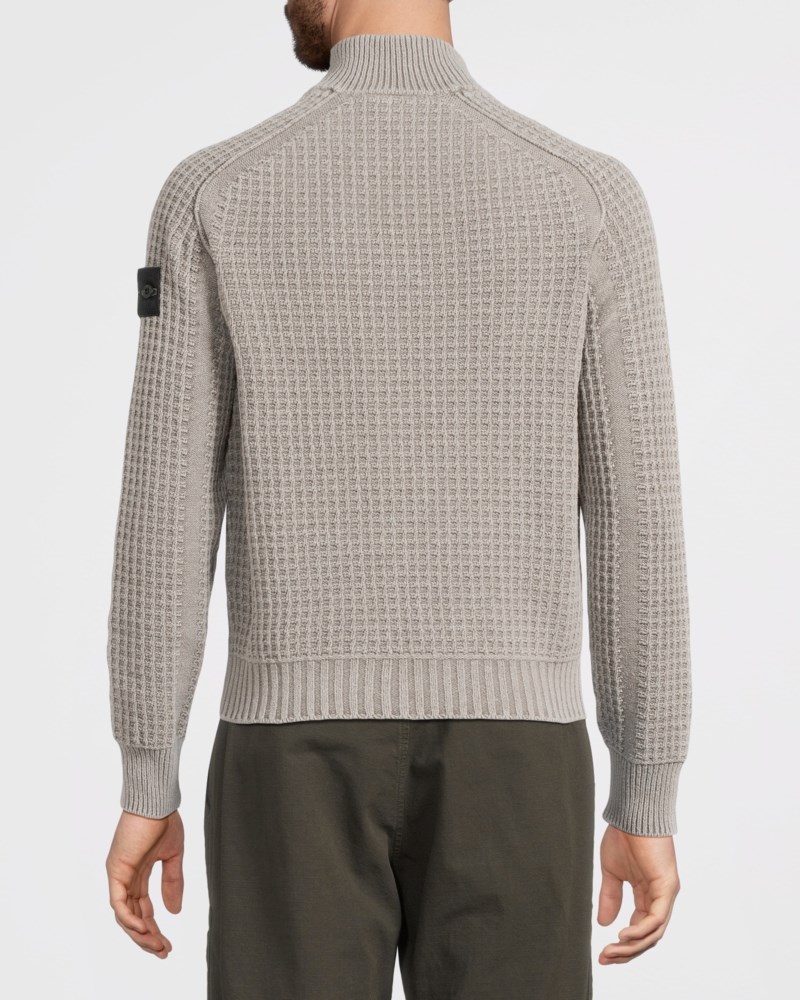 Stone Island Cardigan 5100034 mineral dyed regenerated cotton herr – bild 3