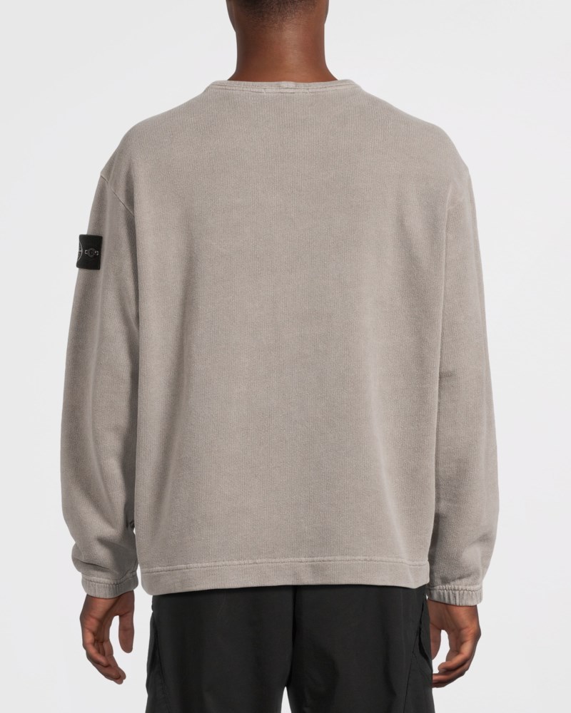 Stone Island Sweatshirt 6100028 mineral dyed cotton fleece herr – bild 3