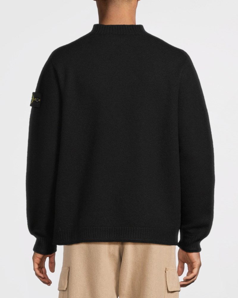 Stone Island Stickad tröja regular-fit mock neck with rolled edges herr – bild 4